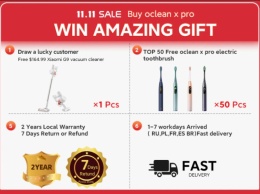 Распродажа 11.11: умная зубная щетка Oclean X Pro со скидкой $25