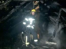 В Никополе во время пожара в частном доме полностью сгорела крыша