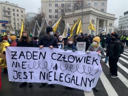 В Варшаве прошла акция в поддержку мигрантов на границе с Польшей