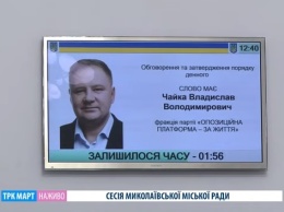 Депутат Николаевского горсовета Владислав Чайка огласил свои требования по соблюдению регламента