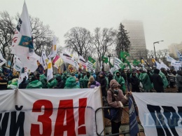 Под ВР митингуют противники вакцинации и ФОПовцы (фото)