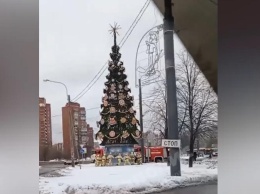 В Петербурге сняли на видео задорный хоровод пожарных вокруг елки