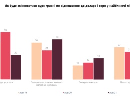 Украинцы стали меньше верить в укрепление гривны к доллару: число оптимистов сократилось вдвое