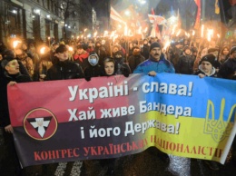 1 января по центру Киева прошло шествие в честь дня рождения Степана Бандеры
