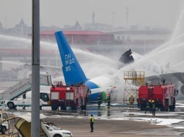 В китайском Ханчжоу сгорел российский самолет (фото)