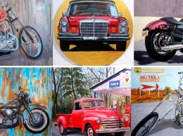 В Энергодаре пройдет выставка первой в Украине художницы, которая рисует ретроавтомобили