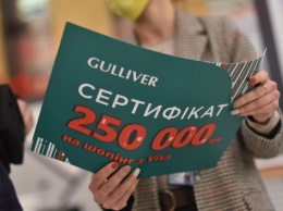 ТРЦ Gulliver разыграл сертификат на шопинг на сумму 250 тысяч гривен