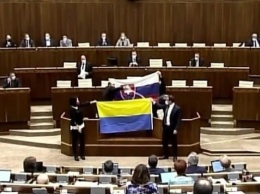 В Словакии парламентарии осквернили флаг Украины
