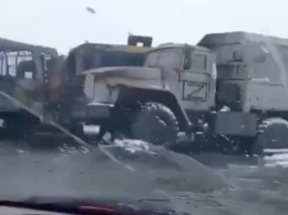 Большая колонна российской техники полностью уничтожена на Сумщине