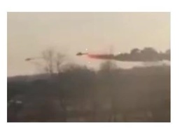 В сети появилось видео подбитого вертолета РФ