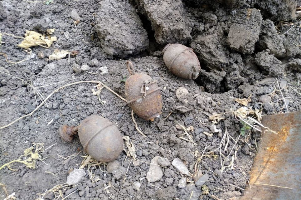 Житель Днепропетровщины нашел гранаты на приусадебном участке