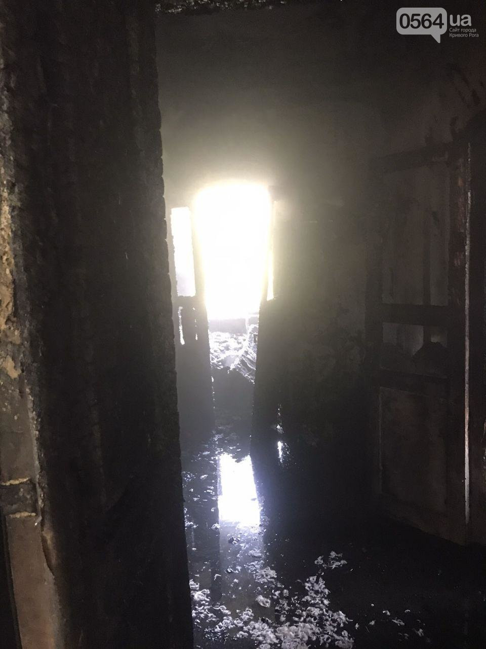 Из горящего дома криворожские спасатели эвакуировали 89-летнюю женщину