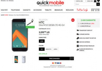 В Сети начали появляться данные о первых предзаказах HTC 10
