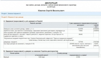 Выгодный брак: жена Кивалова зарабатывает больше супруга и получила за прошлый год 6 миллионов гривен