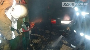 В Кременчуге на Второй Занасыпи горел автомобиль вместе с гаражом (ФОТО)