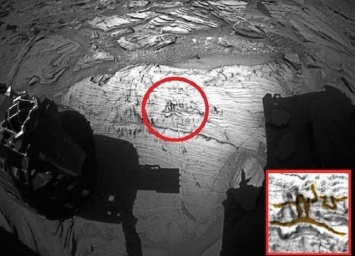На Марсе обнаружен древний наскальный рисунок бегущего человека
