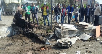 В центре Новоалексеевки взорвался автомобиль (ФОТО)