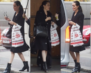 Анжелина Джоли на шоппинге с дочками