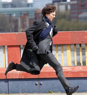 Снимается кино: Бенедикт Камбербэтч на съемках четвертого сезона сериала "Шерлок"