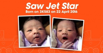 Женщина назвала сына в честь авиакомпании, на самолете которого родила (фото)