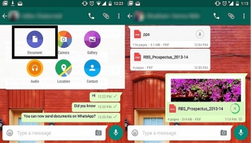 В WhatsApp появилась функция передачи документов