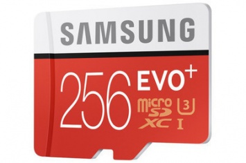 Samsung представляет EVO Plus 256 ГБ - карту microSD с наибольшей емкостью