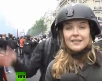Париж встретил журналистку Russia Today пощечиной (ВИДЕО)