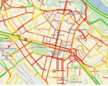 Яндекс.Пробки: 7 маршрутов, которые ненавидят водители в Киеве (КАРТА)