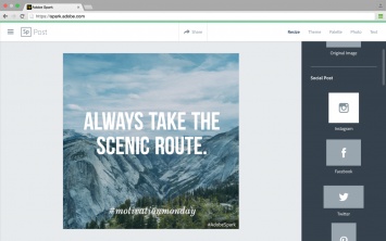 Adobe выпустила бесплатный пакет приложений Spark для быстрого создания заметок, страниц сайтов и видео