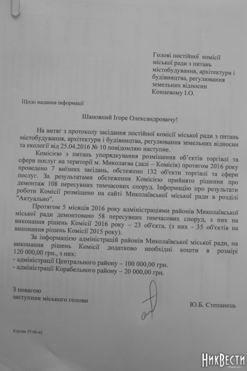 За пять месяцев этого года в Николаеве демонтировали 58 незаконных торговых киосков