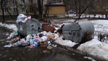 В центре Киева не вывозят мусор (фото)