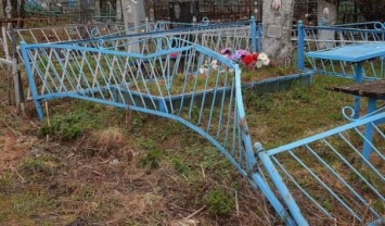 На Николаевщине поймали вандала, воровавшего оградки могил на кладбище