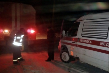 Спасатели Днепропетровщины вытаскивают из сугробов кареты "скорой помощи", грузовики и рейсовые автобусы
