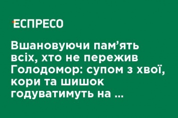 В память всех, кто не пережил Голодомор: супом из хвои, коры и шишек будут кормить на улицах Израиля