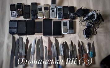 В колониях и СИЗО Николаевской области провели обыски, обнаружили холодное оружие, мобильные телефоны и бражку