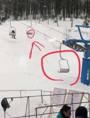На Драгобрате с подъемника упали двое лыжников