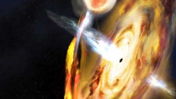 Астрономы обнаружили сжимающуюся черную дыру