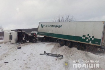 В Тернопольской области лоб в лоб столкнулись два грузовика