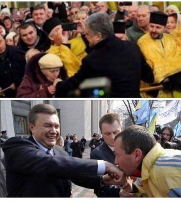 Украина в шоке: Селяне целовали руки пьяному Порошенко