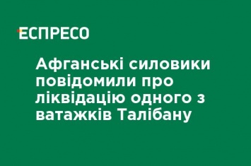 Афганские силовики сообщили о ликвидации одного из главарей талибов