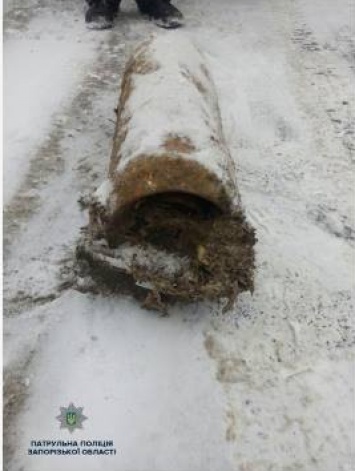 В Запорожской области на остановке обнаружили мину