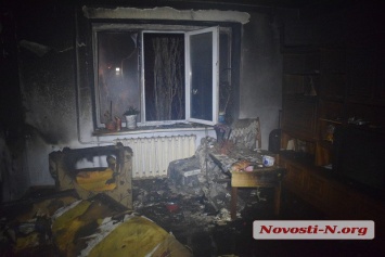 Ночью в результате пожара в центре Николаева погиб человек