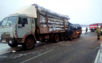 В Иркутской области маршрутка врезалась в лесовоз - погибли четыре человека