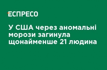 В США из-за аномальных морозов погибли не менее 21 человек