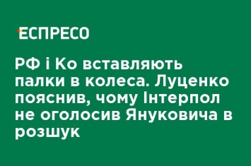 РФ и Ко вставляют палки в колеса. Луценко объяснил, почему Интерпол не объявил Януковича в розыск