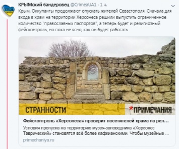 В сети высмеяли идею оккупантов Крыма сделать фейс-контроль в "Херсонесе"