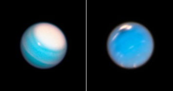 Телескоп Hubble сфотографировал штормы на Уране и Нептуне