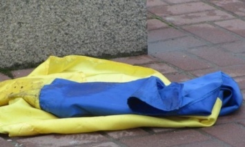 В Житомирской обл. мужчина осквернил государственный флаг Украины