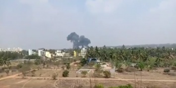 Столкновение двух военных самолетов в Индии попало на видео