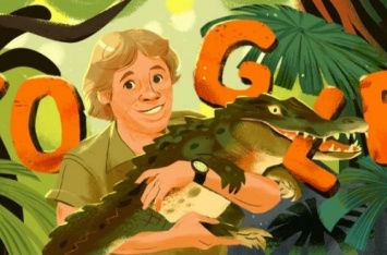 Google посвятил дудл дню рождения Стива Ирвина